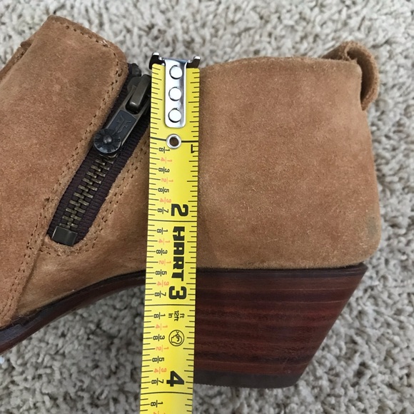🐬 Frye Sacha Moto Shootie Tan Suede Boot - Picture 10 of 15